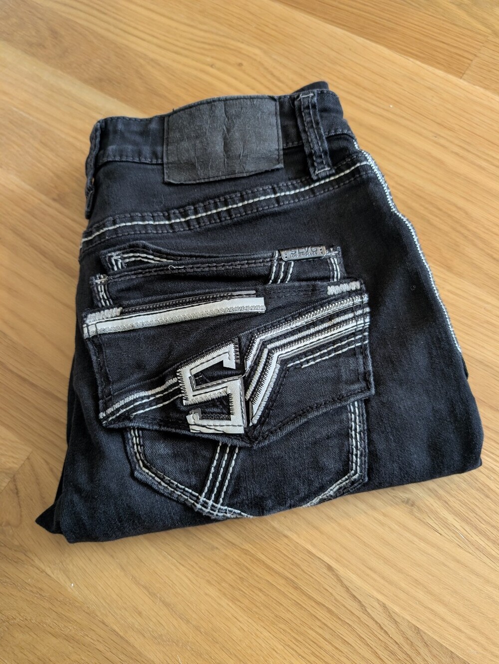 Salvage Supply Black Mayhem Straight Jeans Size 32x30